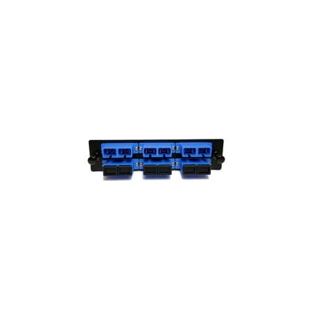 Cable Wholesale Fiber Distribution Panel Plate with 6 Blue SC/UPC Duplex Ports, Single Mode 61F2-01106